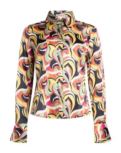 Camicettasnob Woman Shirt Yellow Size 8 Viscose, Silk, Elastane
