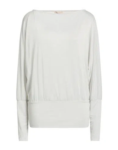 Camicettasnob Woman Sweater Light Grey Size 6 Viscose, Lurex, Elastane In White