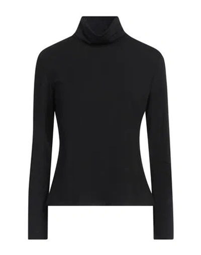 Camicettasnob Woman T-shirt Black Size 8 Viscose, Polyamide, Elastane In Black