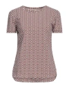 Camicettasnob Woman T-shirt Brown Size 8 Polyamide, Elastane