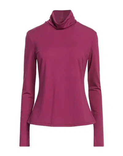 Camicettasnob Woman T-shirt Plum Size 6 Viscose, Polyamide, Elastane In Purple