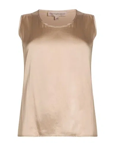 Camicettasnob Woman Tank Top Beige Size 6 Viscose, Elastane In Neutral