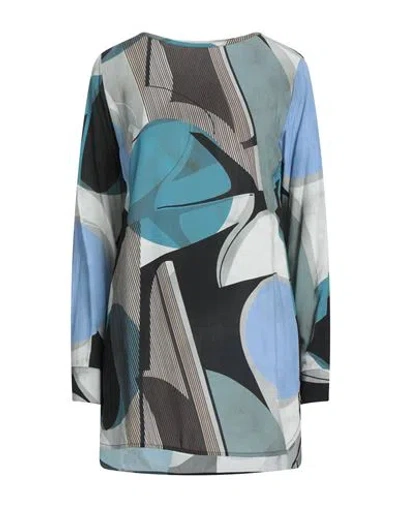 Camicettasnob Woman Blouse Azure Size 12 Viscose In Blue