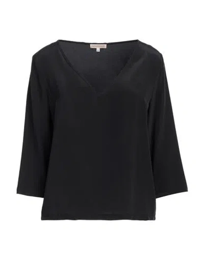 Camicettasnob Woman Top Black Size 8 Silk