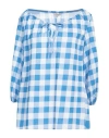 Camicettasnob Woman Top Blue Size 10 Cotton In Blue