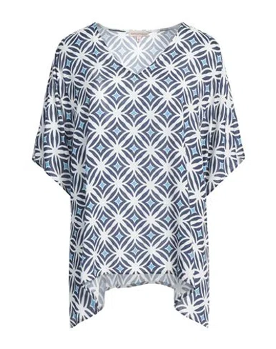 Camicettasnob Woman Top Blue Size 6 Viscose
