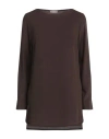 Camicettasnob Woman Top Brown Size 4 Silk In Brown