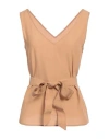 Camicettasnob Woman Top Camel Size 8 Viscose In Beige