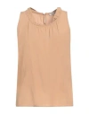 Camicettasnob Woman Top Camel Size 10 Viscose In Beige