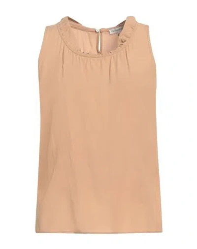 Camicettasnob Woman Top Camel Size 10 Viscose In Beige