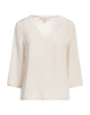 Camicettasnob Woman Top Cream Size 4 Silk In Neutral