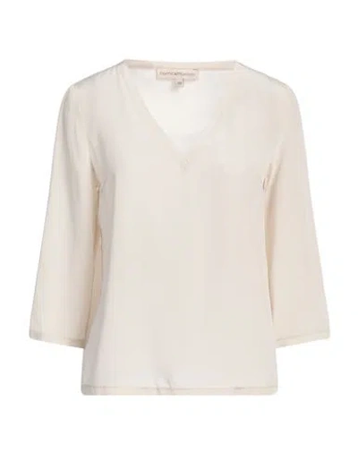 Camicettasnob Woman Top Cream Size 4 Silk In Neutral