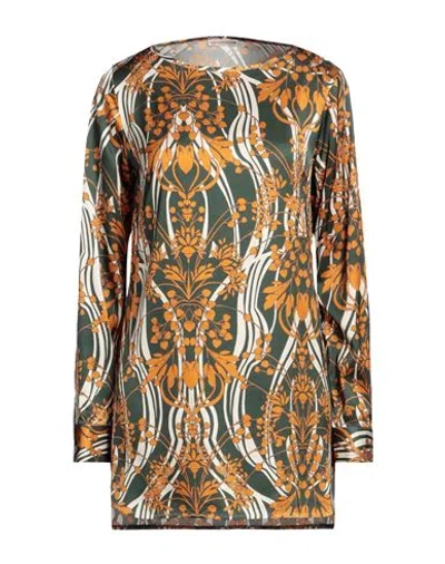 Camicettasnob Woman Top Dark Green Size 10 Viscose, Elastane