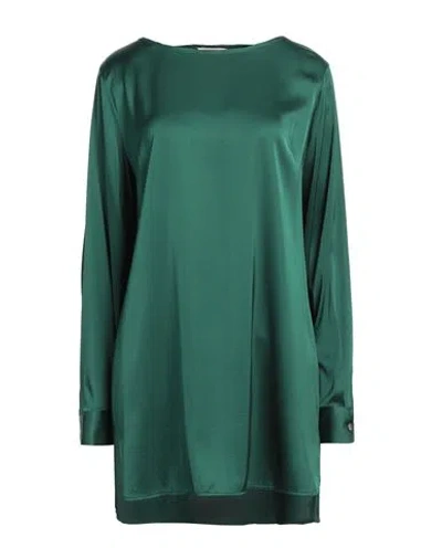 Camicettasnob Woman Top Dark Green Size 10 Viscose, Elastane In Green