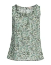 Camicettasnob Woman Top Green Size 6 Cotton In Green