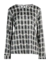 Camicettasnob Woman Top Grey Size 10 Viscose, Elastane In Grey