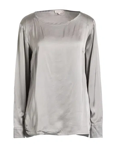 Camicettasnob Woman Top Grey Size 12 Viscose, Elastane In Gray