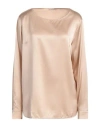 Camicettasnob Woman Top Light Brown Size 10 Silk, Elastane In Beige