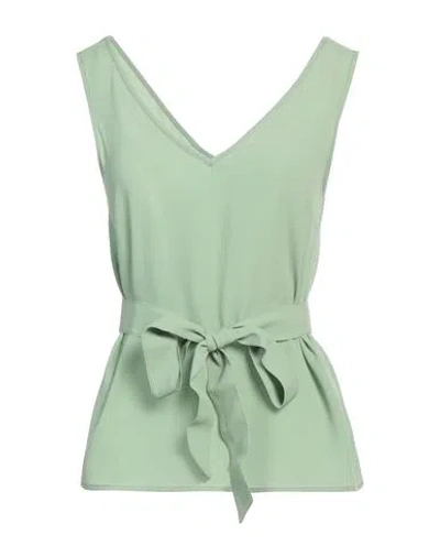 Camicettasnob Woman Top Light Green Size 8 Viscose