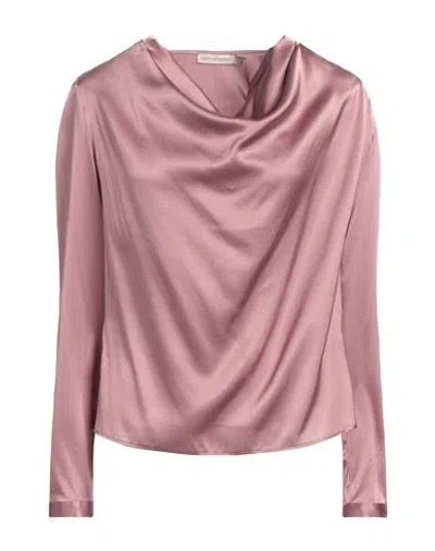 Camicettasnob Woman Top Mauve Size 6 Silk, Elastane In Pink
