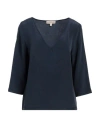 Camicettasnob Woman Top Midnight Blue Size 6 Silk