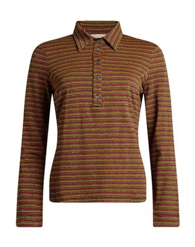Camicettasnob Woman Top Mustard Size 6 Linen In Yellow