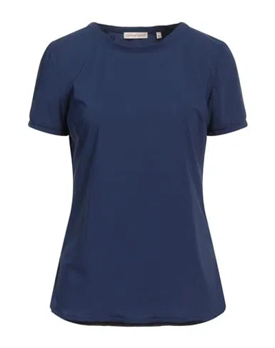 Camicettasnob Woman Top Navy Size 4 Polyamide, Elastane In Navy Blue