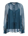Camicettasnob Woman Top Pastel Blue Size 6 Silk, Elastane