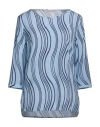 Camicettasnob Woman Blouse Sky Blue Size 10 Viscose In Blue