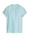 Camicettasnob Woman Top Sky Blue Size 12 Cotton