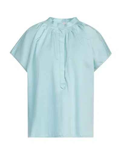Camicettasnob Woman Top Sky Blue Size 12 Cotton