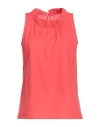 Camicettasnob Woman Top Tomato Red Size 10 Cotton