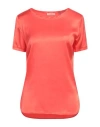 Camicettasnob Woman Top Tomato Red Size 12 Viscose, Elastane