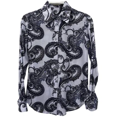 Camicettasnob Women's Camicia Paisley Shirt In Blue Paisley