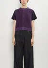 Camiel Fortgens Alpaca Cropped Vest In Purple