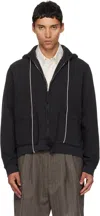 Camiel Fortgens Black Fitted Zip Hoodie In Black