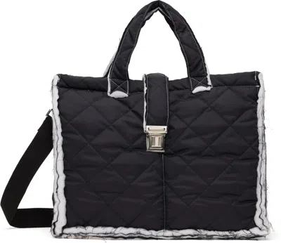 Camiel Fortgens Black Padded Shopper Bag In Black - Wr Nylon Dye