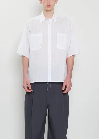 Camiel Fortgens Boxy Cotton Shirt In White