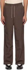 Camiel Fortgens Brown Tech Sweatpants In Brown - Nylon Dyed T