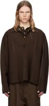 Camiel Fortgens Brown Viscose Cardigan In Brown - Viscose (cn)