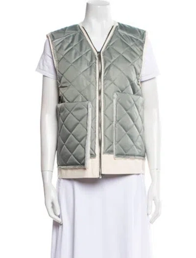 Pre-owned Camiel Fortgens Colorblock Pattern Vest W/ Tags In Green