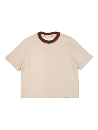 Camiel Fortgens Contrasting-trim T-shirt In Nude