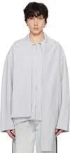 Camiel Fortgens Gray Scarf Hoodie In Grey