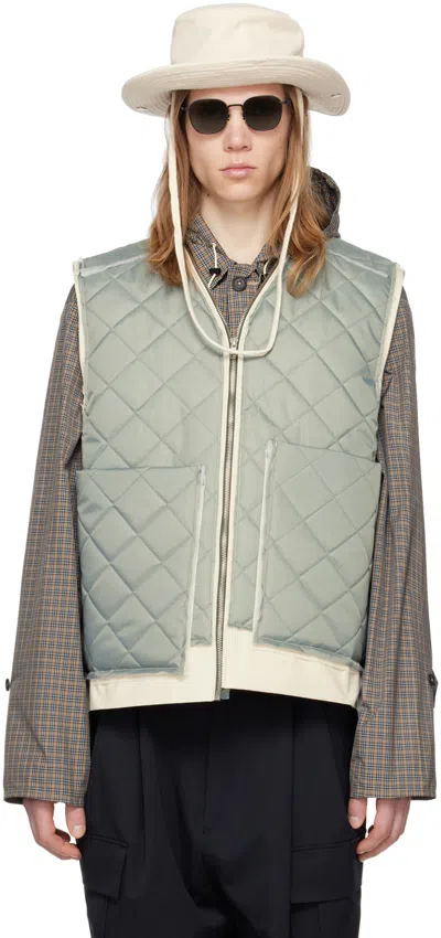Camiel Fortgens Green Research Waistcoat In Sage
