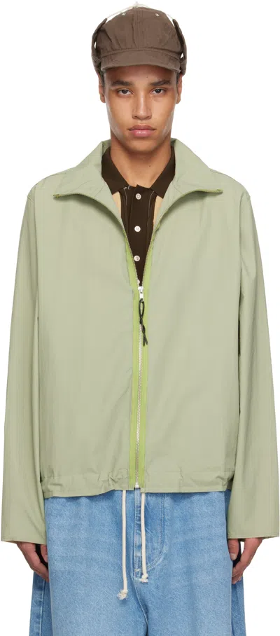 Camiel Fortgens Green Tech Track Jacket In Green - Nylon Dyed T