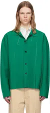 Camiel Fortgens Green Viscose Cardigan In Green - Viscose (cn)