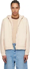 Camiel Fortgens Off-white Fitted Zip Hoodie In Off White - Heavy Sw