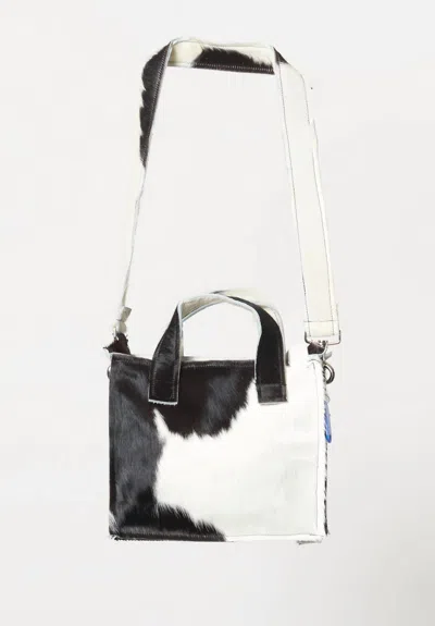 Camiel Fortgens Women's Zip Shopper Bag In Black & White In Multi
