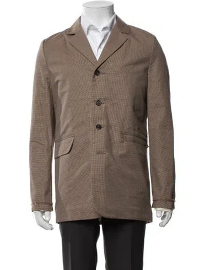 Pre-owned Camiel Fortgens Wool Plaid Print Sport Coat In Brown
