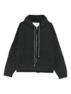 Camiel Fortgens Black Fitted Zip Hoodie In Black